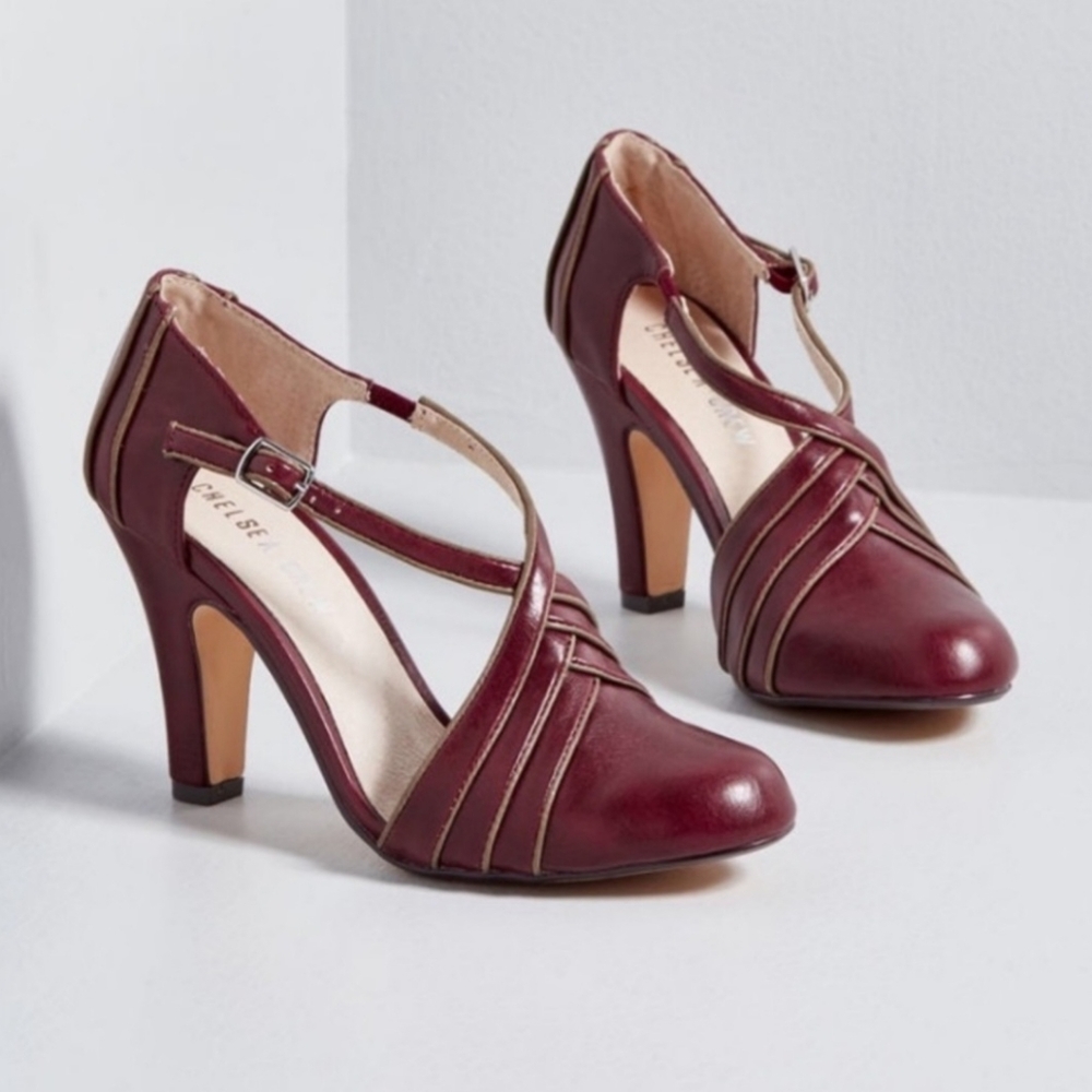 Chelsea Crew Lana Burgundy size 10/41 EUC